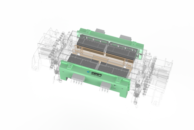 鋼連続鋳造用スラブ用マルチモードモールド電磁撹拌機（MM-EMS）